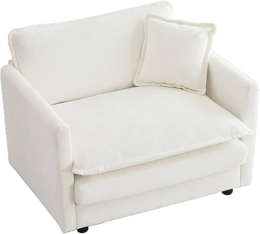 Chenille Oversized Accent Chair - 41.4”W Big Comfy Modular Cloud Chair, Cozy Armchair for Livin... | Amazon (US)
