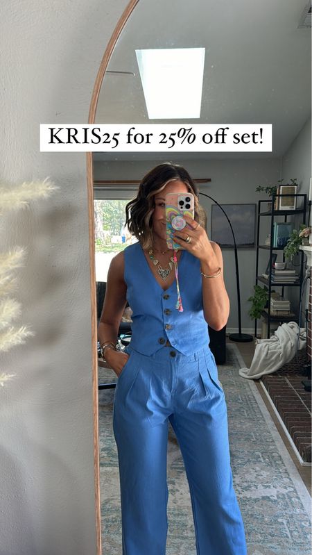 KRIS25 for 25% off new color of my fave linen set! I’m in small

#LTKfindsunder100 #LTKfindsunder50 #LTKsalealert