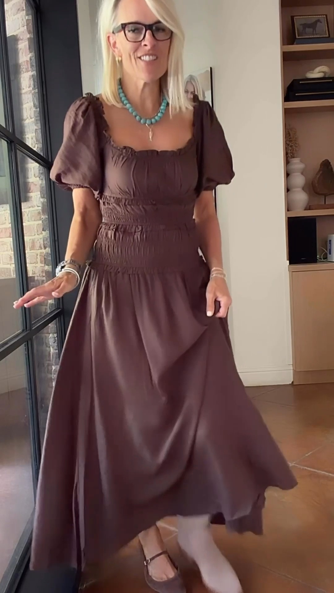 This Petal & Pup dress is such a pretty one, the elastic waist makes it really comfortable, it’s lined, and I love the feminine sleeve detail. I’m wearing a small and it fits true to size. It looks just as cute with Mary Janes as it does with cowboy boots, so it’s an easy option for everything from everyday plans to a fall event.

💡 LTK MADE EASY
❤️ Heart = Support my posts!
🔖 Save = Get sale & restock alerts
📋 Lists = Keep favorites organized
📲 Share = Send lists and products to a friend. Hello, Christmas List!
💬 Comment = Ask me anything about what I’m wearing.:-)

#LTKootd #LTKOver40 #LTKTravel