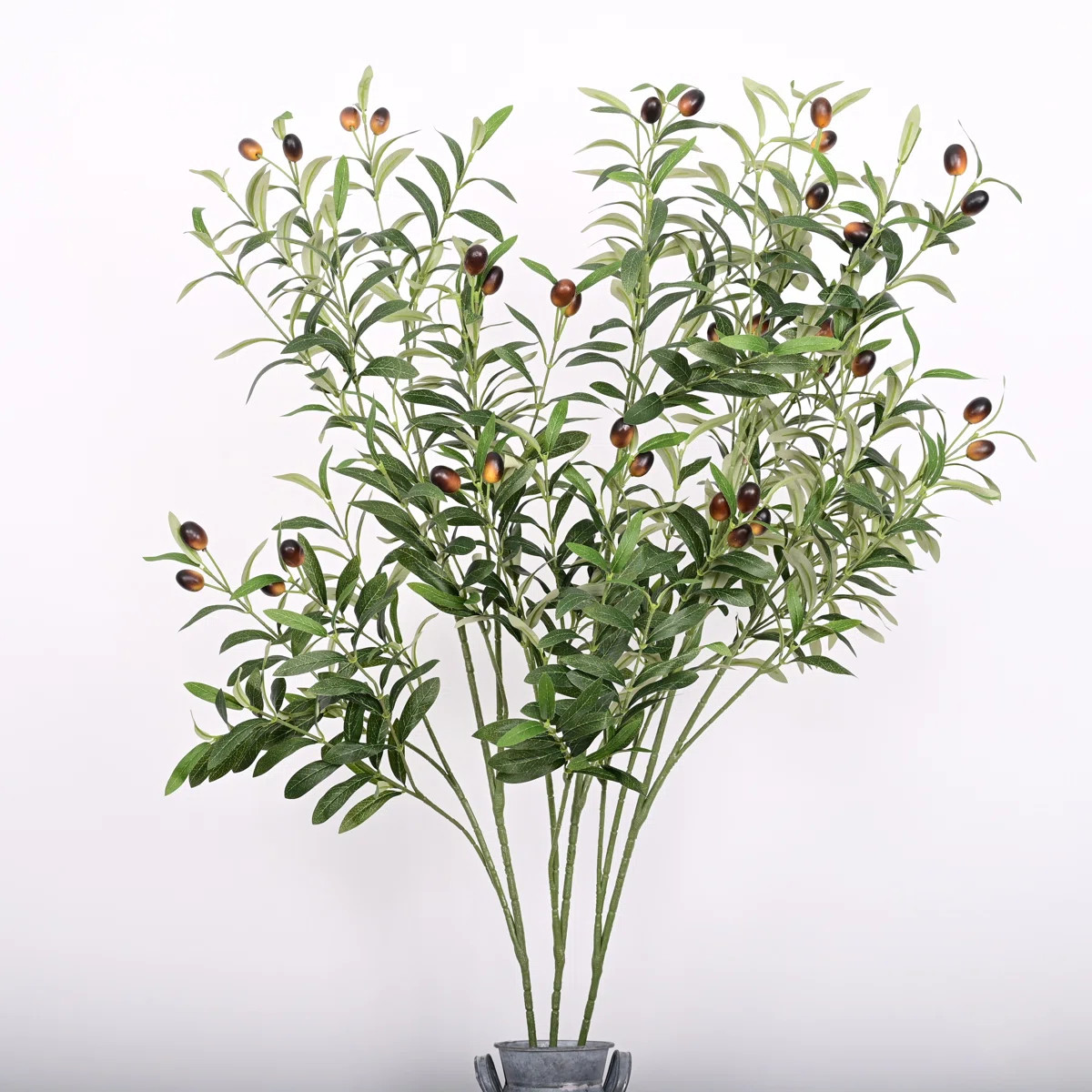 Artificial Farmhouse Greenery Branch Long Stem Foliage Leaves Sprays For Vase Filler, Home Office... | Wayfair North America