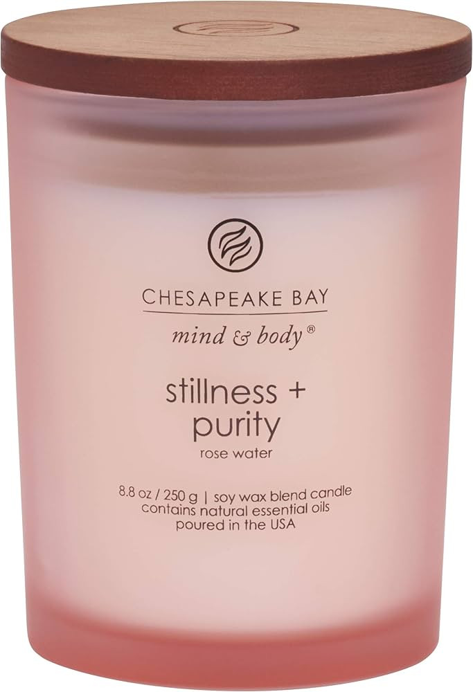 Chesapeake Bay Candle Scented Candle, Stillness + Purity (Rose Water), Medium Jar, 8 Ounce, Home ... | Amazon (US)