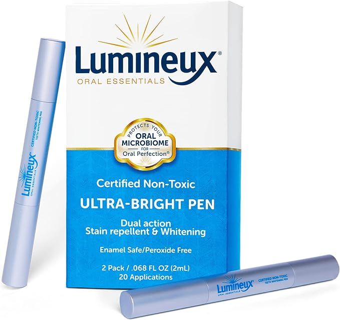 Lumineux Bright Pen 2-Pack - Enamel Safe for Whiter Teeth - Whitening Without the Harm - Dual Act... | Amazon (US)
