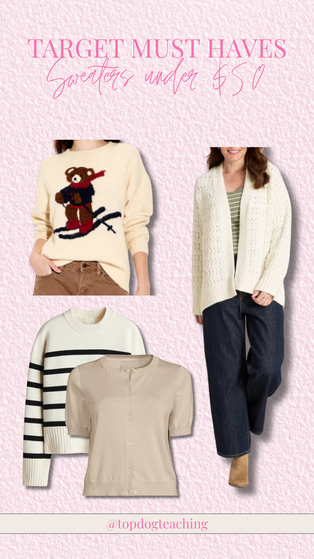 Budget-friendly + classroom cozy? Say less. Rounding up my favorite Target sweaters—all $50 or less! They’re soft, easy to layer, and perfect for those chilly mornings when comfort and cute are non-negotiable. fall teacher outfits, fall teacher fashion, teacher style, sweaters, winter style, affordable fashion, affordable style, budget friendly finds 

 #LTKootd #LTKSeasonal #LTKFindsUnder50