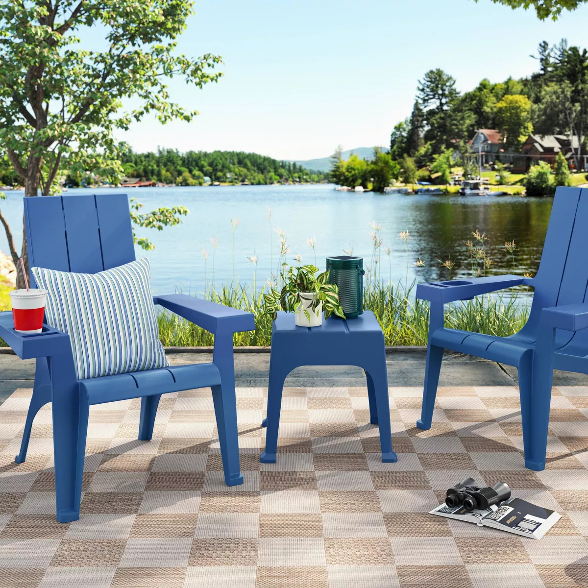 Resin Stackable Adirondack Chair Blue - Room Essentials™ | Target
