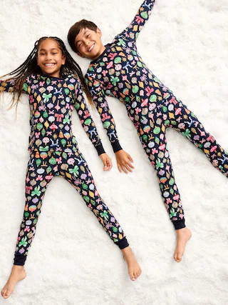 Gender-Neutral Snug-Fit Graphic Pajama Set for Kids | Old Navy (US)