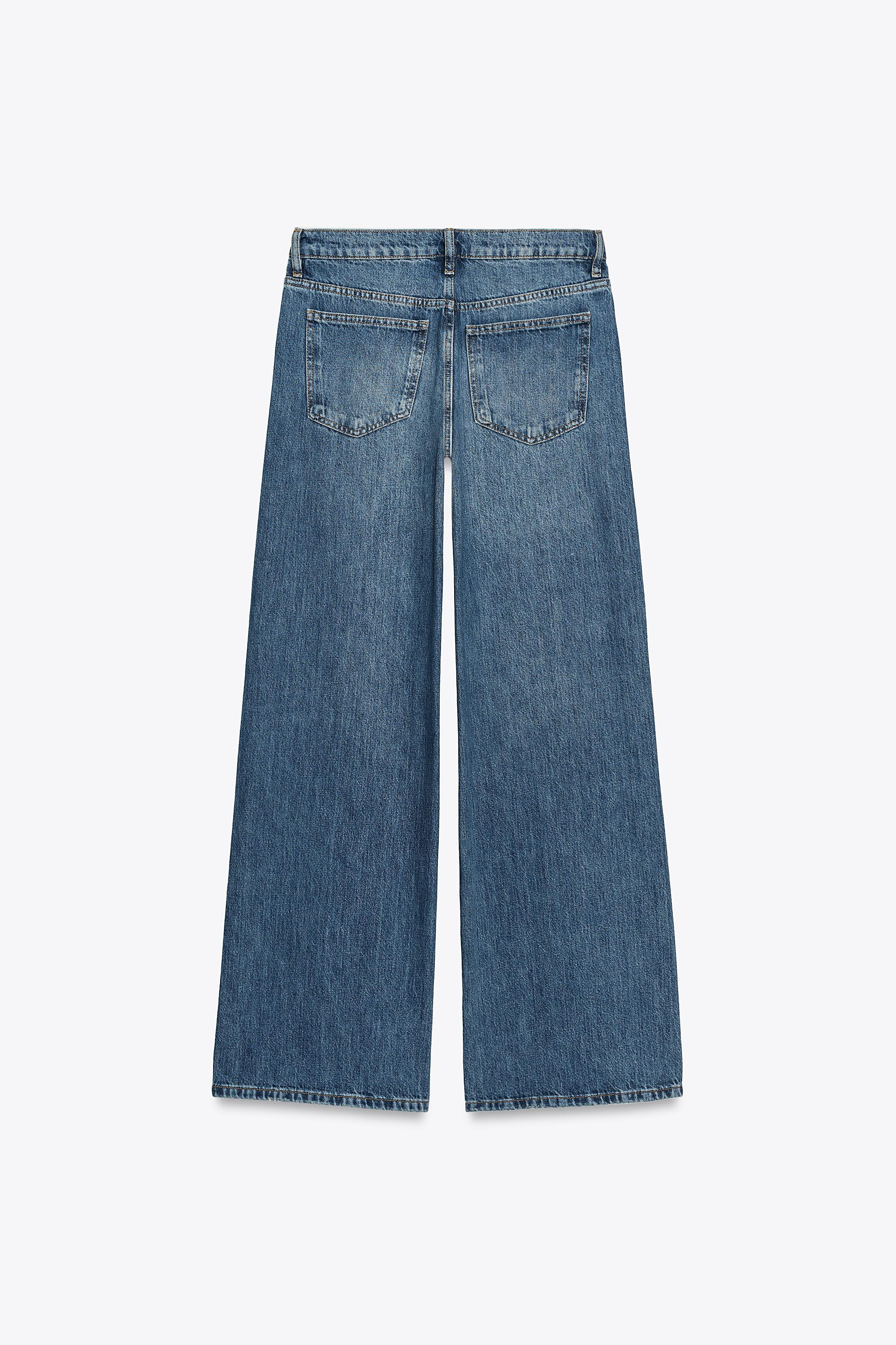 ZW COLLECTION WIDE LEG LOW-RISE JEANS | Zara UK