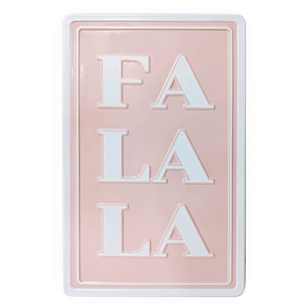 Mrs. Claus' Bakery Pink Fa La La Metal Wall Decor, 11X18 | At Home