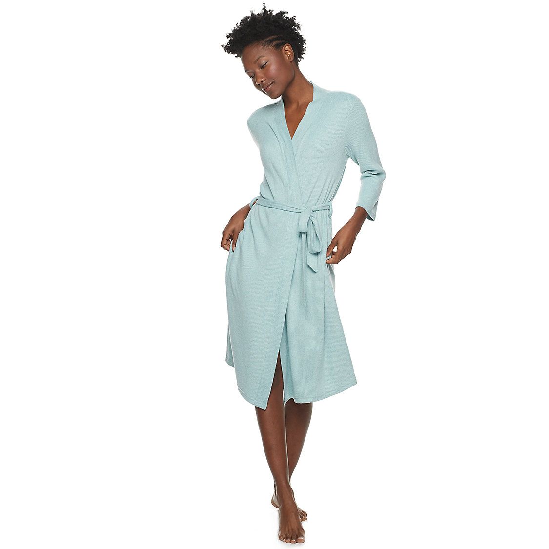 Women's SONOMA Goods for Life® Ribbed Midi Wrap Robe | Kohl's
