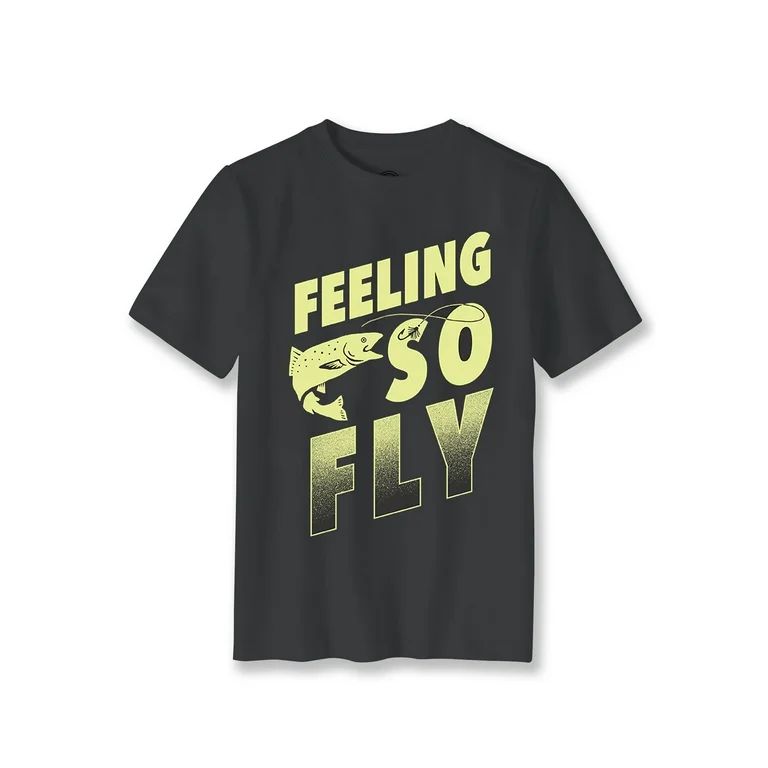 Wonder Nation Boys Feeling So Fly, Crew Neck, Short Sleeve, Graphic T-Shirt, Sizes 4-18 | Walmart (US)