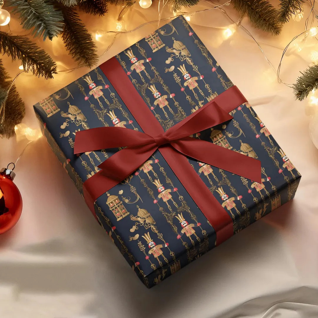 Nutcracker Wrapping Paper Festive Christmas Gift Wrap for the Holidays - Etsy | Etsy (US)