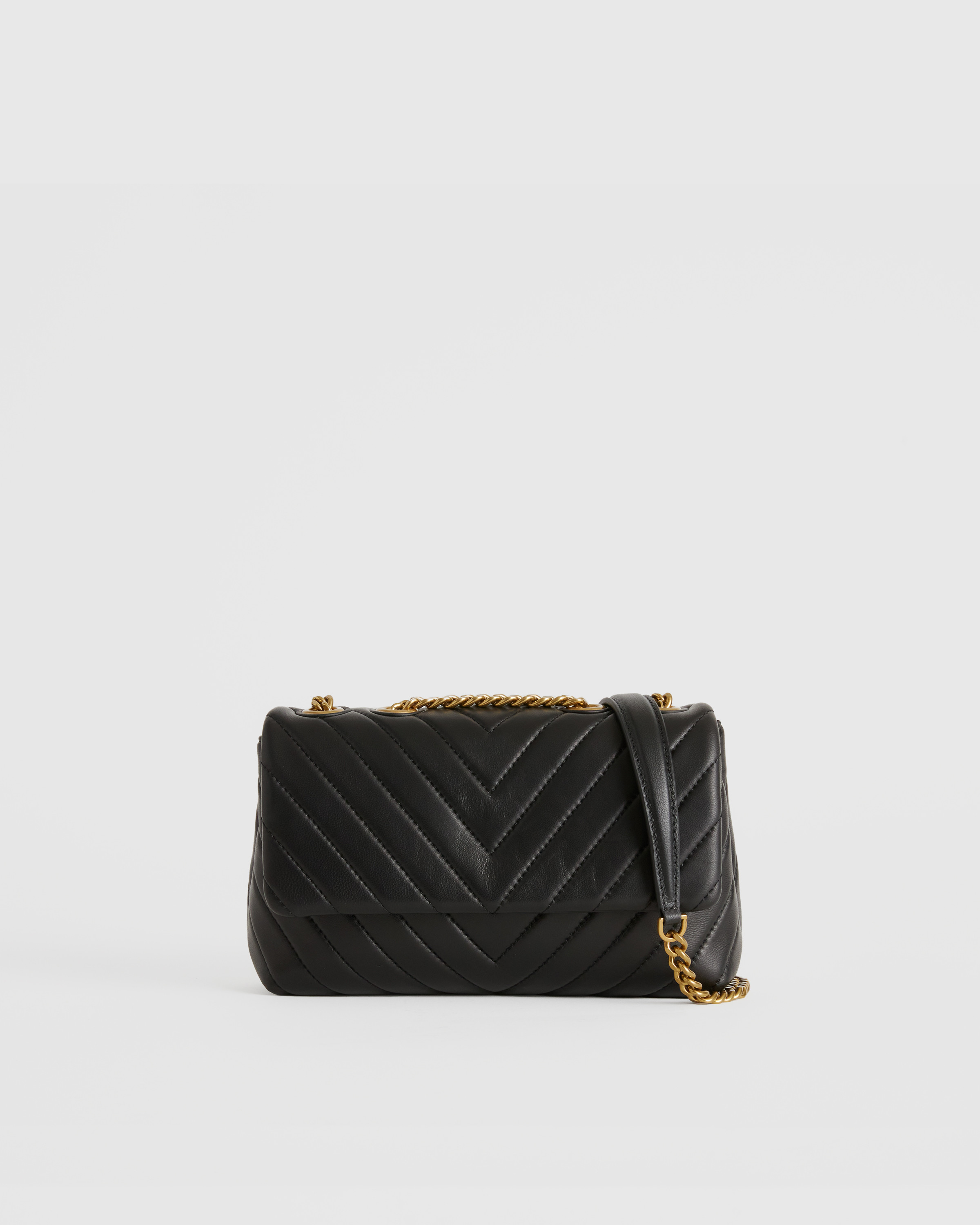 Quince | Women's Italian Leather Quilted Convertible Crossbody in Cream | Quince