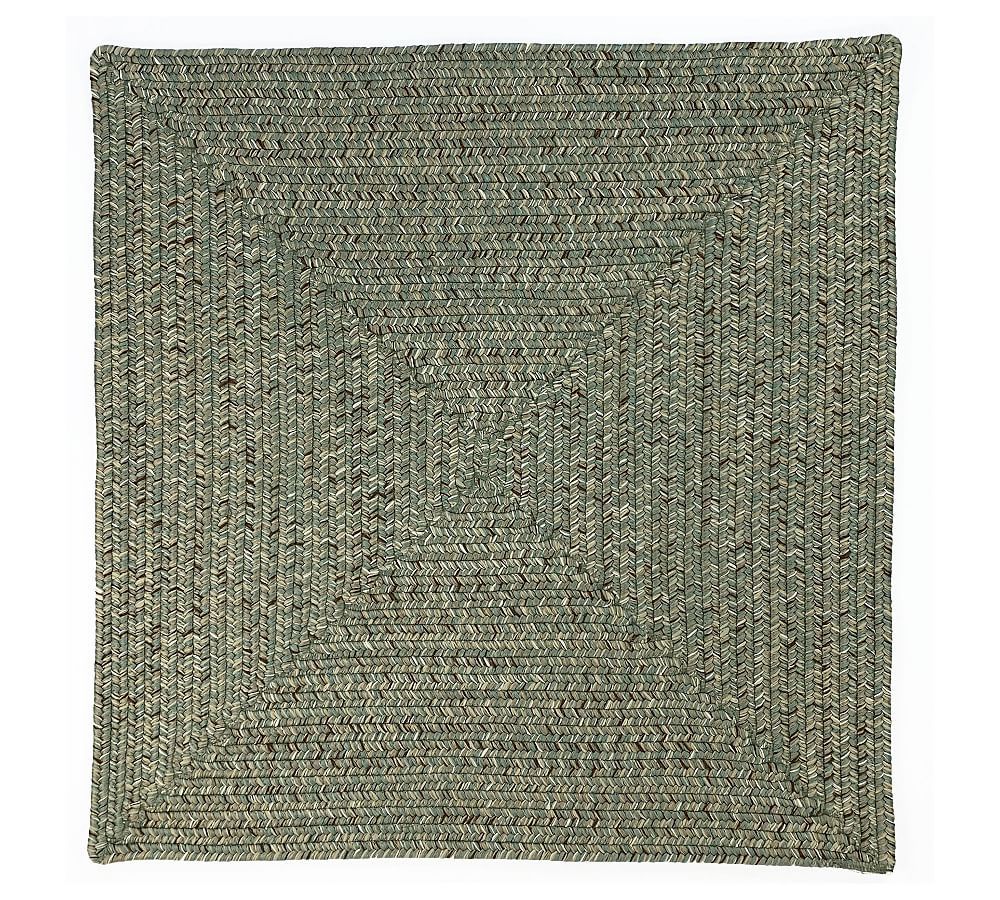 Ridley Square Outdoor Braided Rug | Pottery Barn (US)