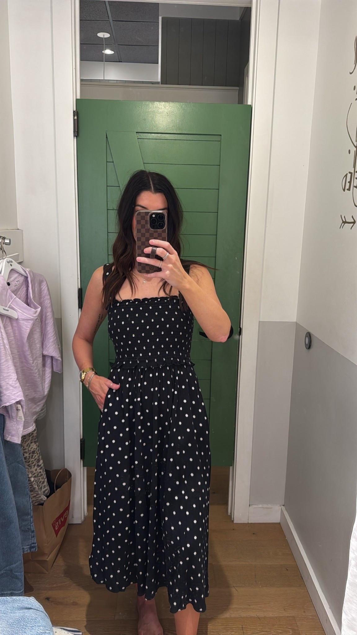 This dress is gorgeous! Polka dots are trending right now and this one is so good. @Aerie 

#LTKgrwm #LTKootd