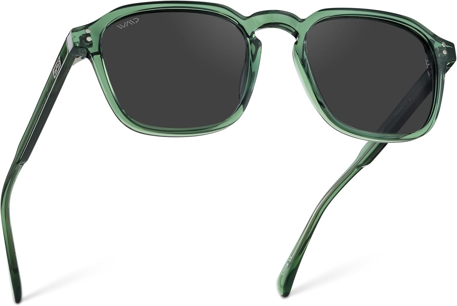 WMP Eyewear - Men's Polarized Square Sunglasses, Wide Fit: Modern Retro Style with Unique Color C... | Amazon (US)