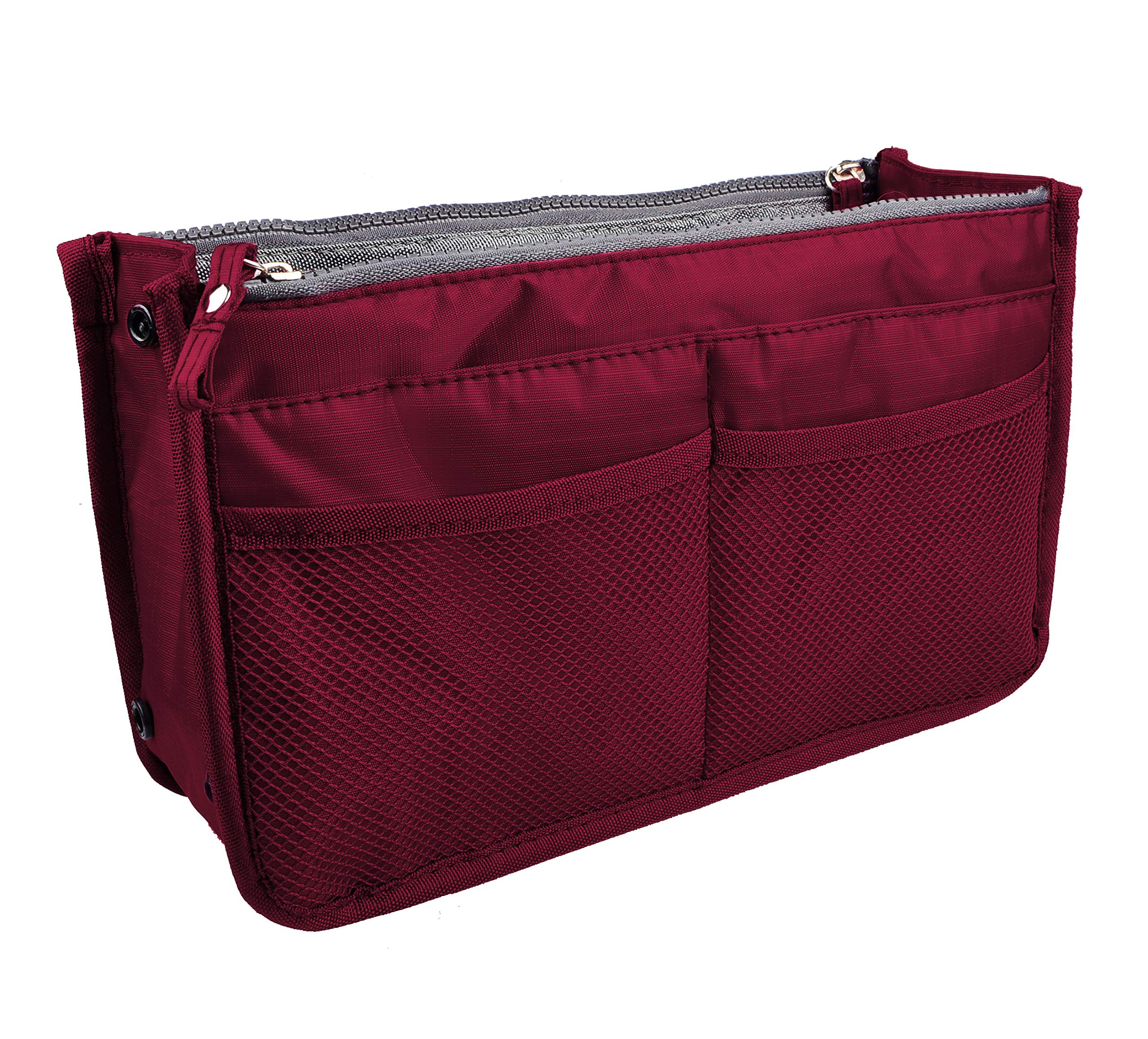 Vercord Updated Purse Handbag Organizer Insert Liner Bag in Bag 13 Pockets Burgundy Large | Amazon (US)
