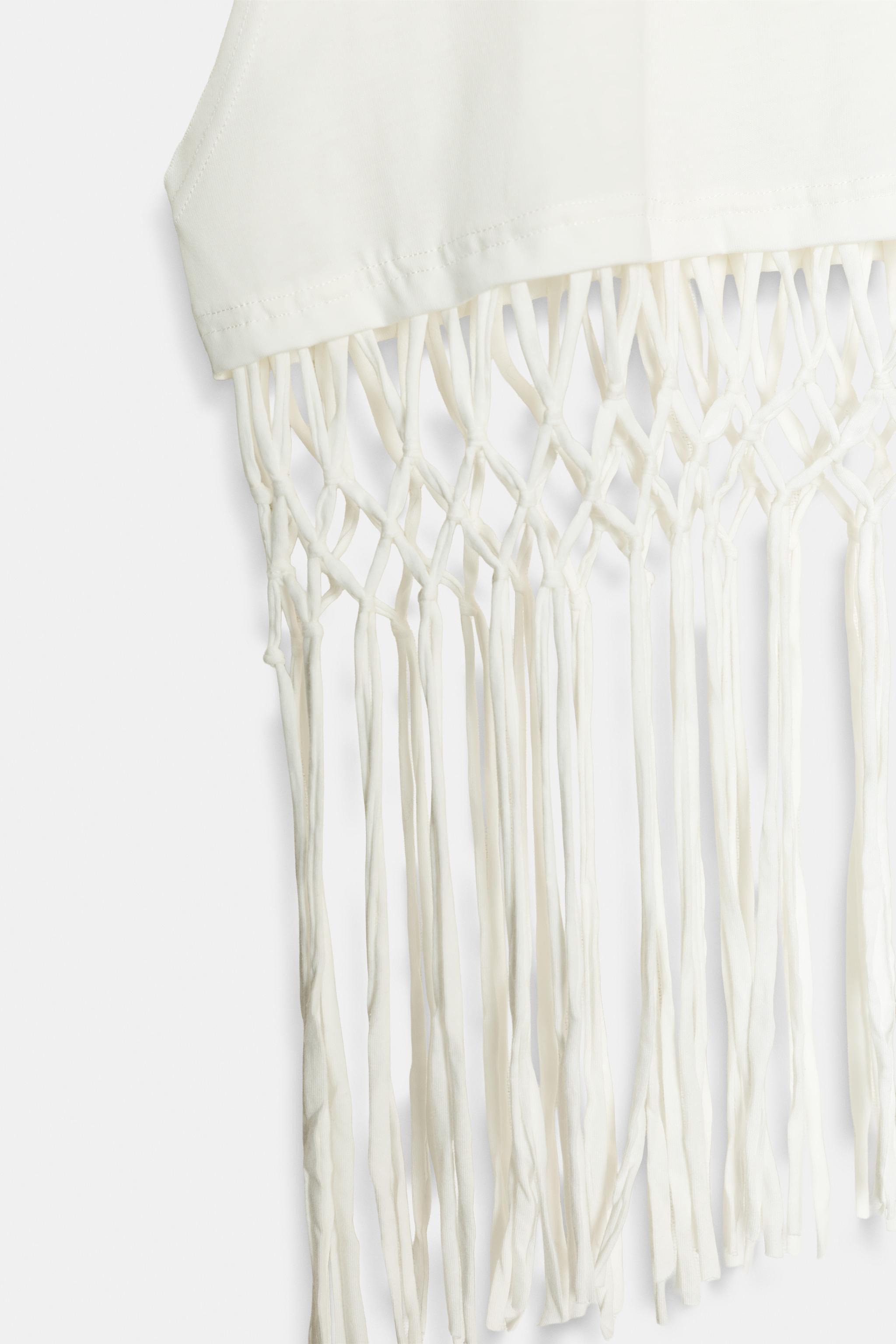 MACRAMÉ HEM TOP | Zara AU