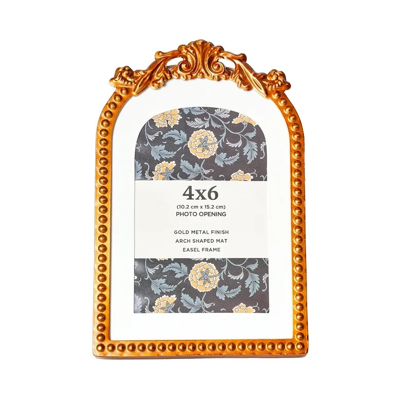 4x6 Filigree Tabletop Picture Frame, Gold | Walmart (US)