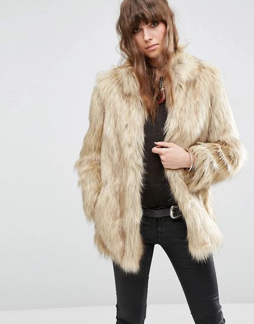 ASOS Jacket in Vintage Style Faux Fur | ASOS US