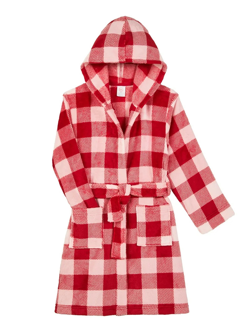 Wonder Nation Girls Long Sleeve Sleep Robe, One-Piece, Sizes 4-18 | Walmart (US)