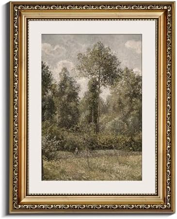 InSimSea Retro Gold Framed Wall Art, Home Room Poplars Vintage Wall Decor, Canvas Print Artwork, ... | Amazon (US)
