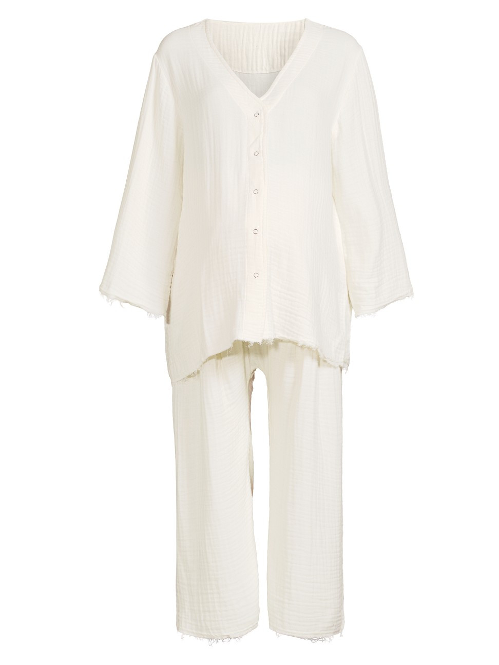 Women's Gauze Nursing Set - Cream - Size Small | Saks Fifth Avenue