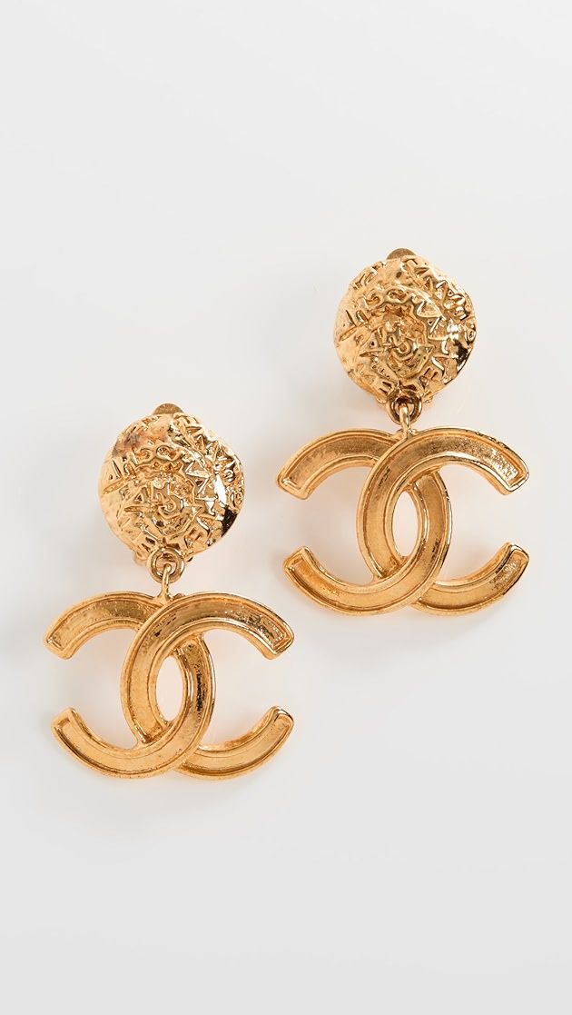 Chanel Gold Cc Dangle Earrings | Shopbop