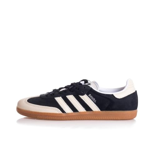 adidas Samba OG Women's Shoes, Core Black/Wonder White/Silver Metallic, Size 9 | Amazon (US)