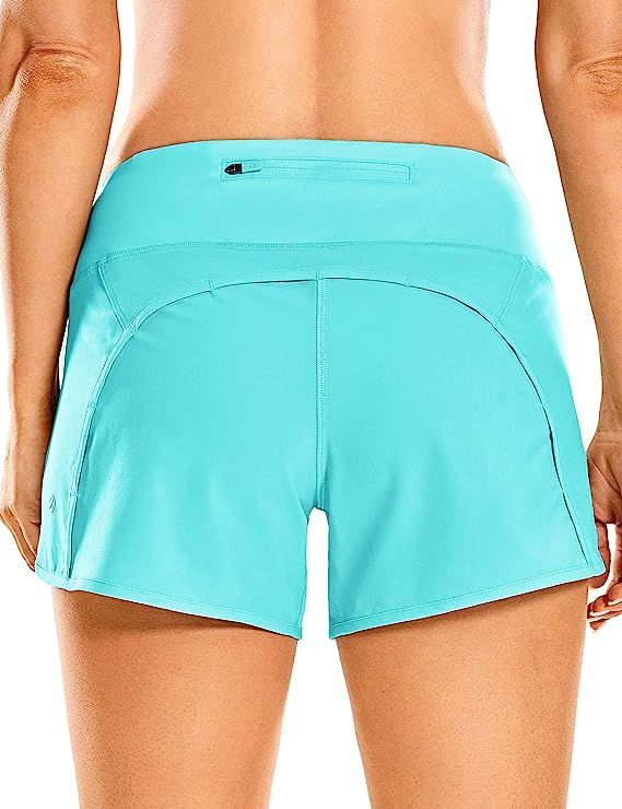 CRZ YOGA Womens Lightweight Gym Athletic Workout Shorts Liner 4" - Quick Dry Running Sport Spande... | Amazon (US)