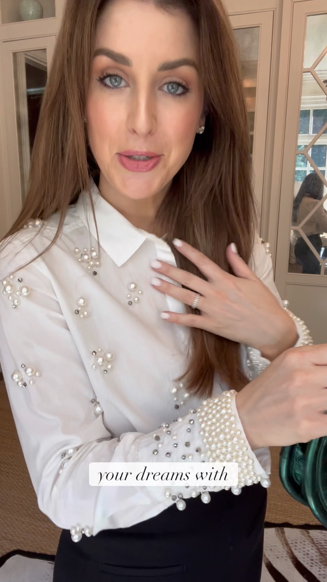 I’ve been shopping @Anthropologie for as long as I can remember. They have such special pieces and I know so many of you shop there too. I am so thrilled to share this highly requested blouse with you in more detail because it is just that good! If you're going out for a girls night or just need a little sparkle in your life, this blouse is for you.  The pearls and rhinestones on this shirt are unique, like many of the new fall items found in the store. When I want a specialty piece I know I can find one at Anthropologie. 
#MyAnthropologie #Anthropartner #ad

#LTKSeasonal #LTKstyletip #LTKshoecrush