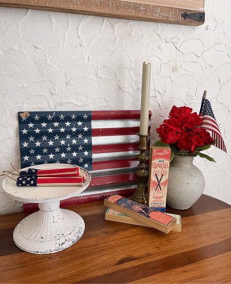 Fourth of July home decor, patriotic decor, red white and blue decorations, American flag decor 

#LTKFindsUnder50 #LTKHome