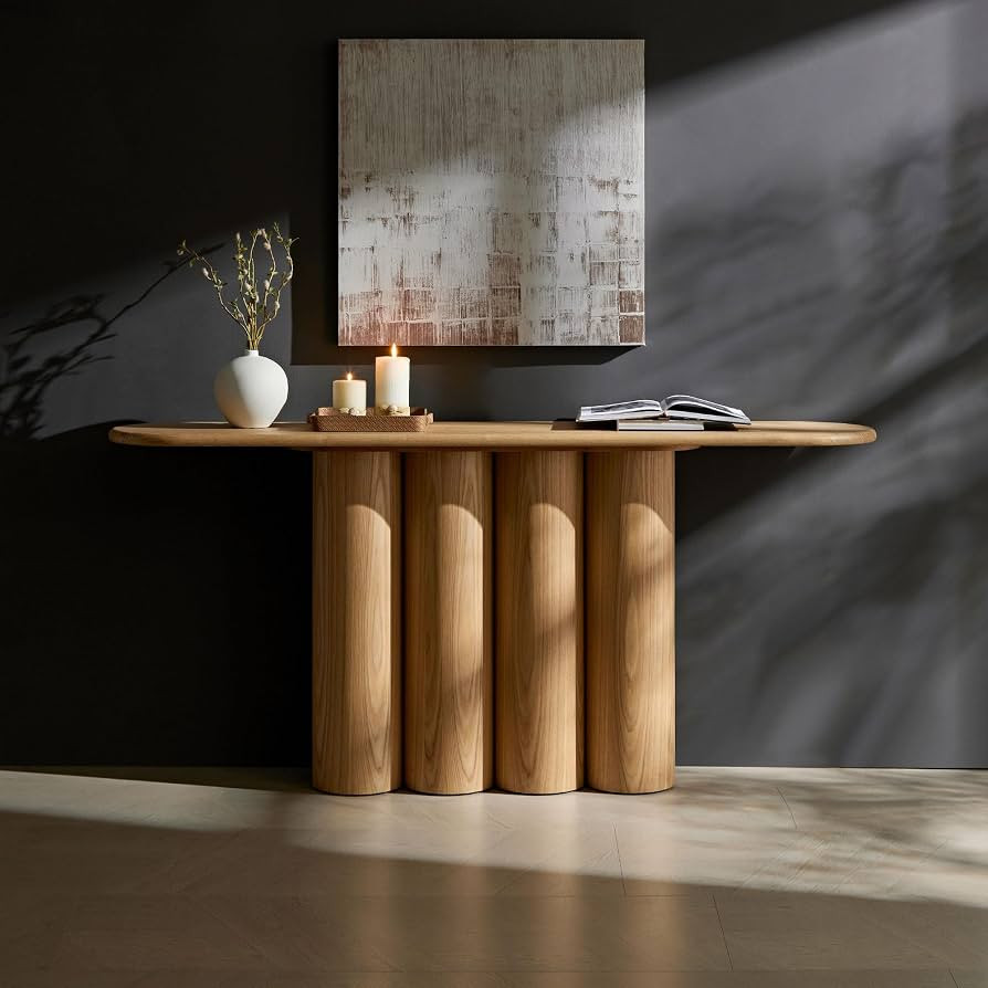 66.93" Modern Console Table for Entryway with Unique Cylinders Legs for Living Room Study Hallway... | Amazon (US)