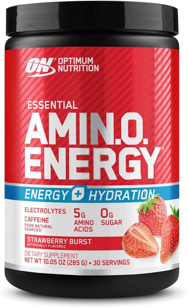 Optimum Nutrition Amino Energy Powder Plus Hydration, with BCAA, Electrolytes, and Caffeine, Stra... | Amazon (US)