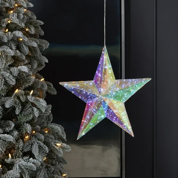 Seasonal LLC Holiday LED Lights - Prismatic Iridescent Traditional Star 14" | Walmart (US)