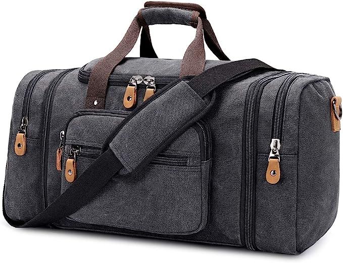 Plambag Canvas Duffle Bag for Travel 50L/60L Duffel Overnight Weekender Bag | Amazon (US)