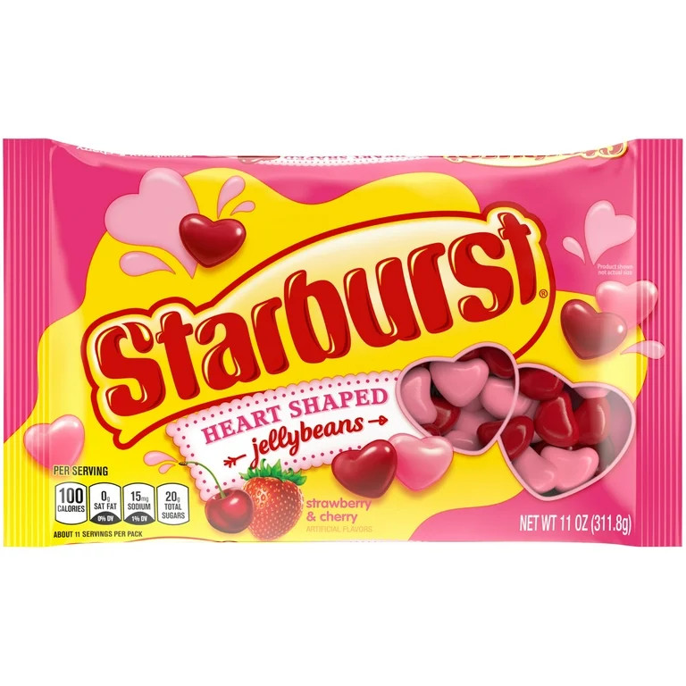 Starburst Heart Shaped Jelly Beans Valentine's Day Chewy Candy - 11 oz | Walmart (US)