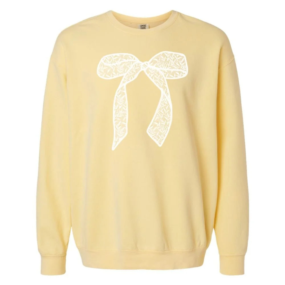 Bow 'Lace It Up' Lightweight Sweatshirt | United Monograms