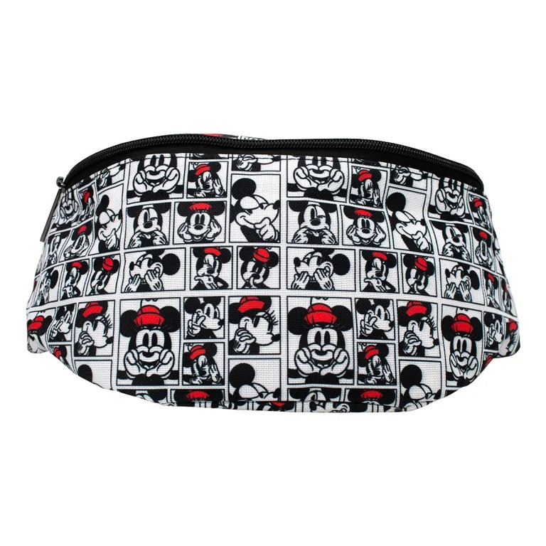 Disney Bag, Fanny Pack, Mickey and Minnie Expression Blocks White, Canvas | Walmart (US)