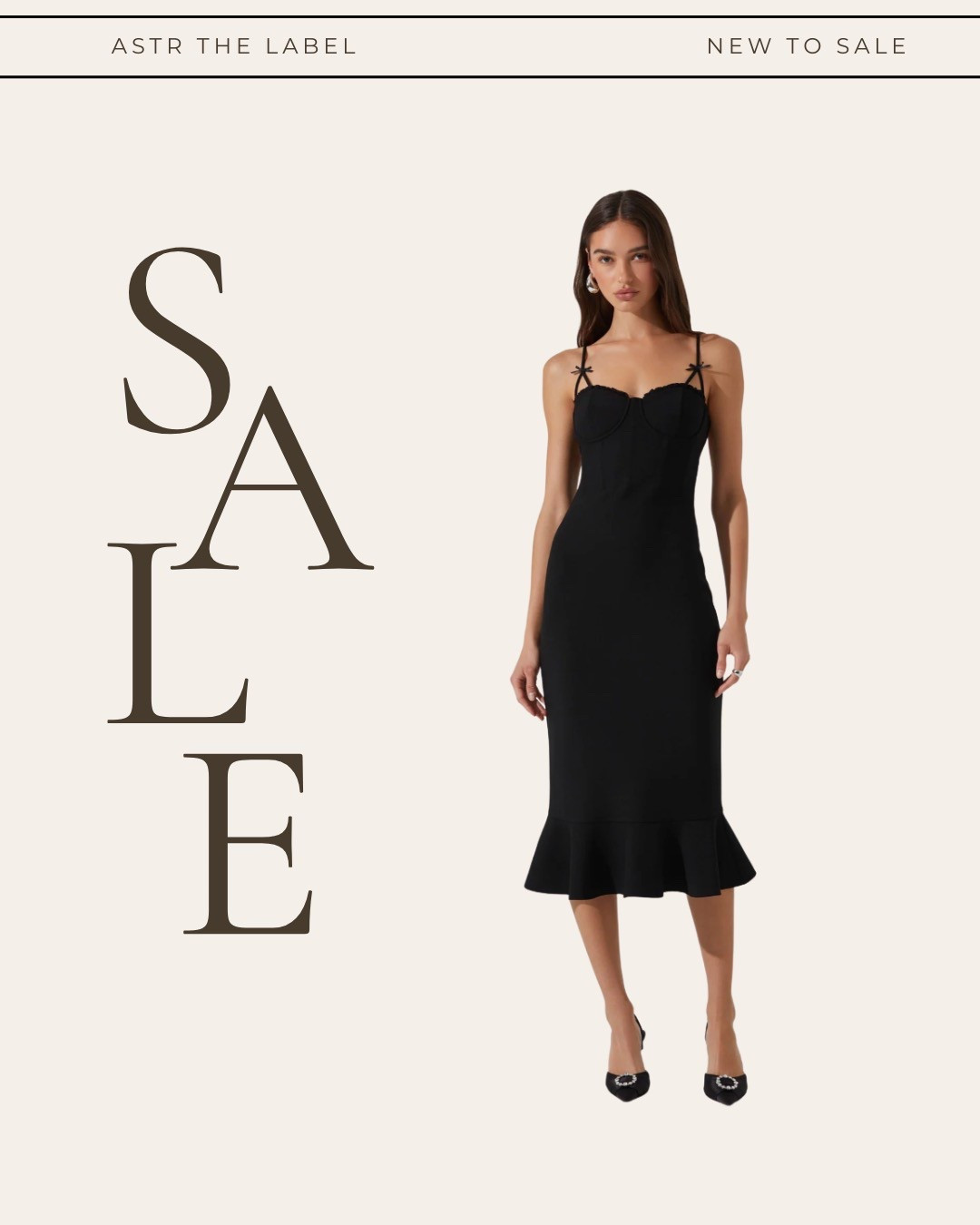 Absolutely in love with this little black dress with bows on the straps. The perfect silhouette and now on sale for $88! 

#LTKSpringSale #LTKParties #LTKFindsUnder100