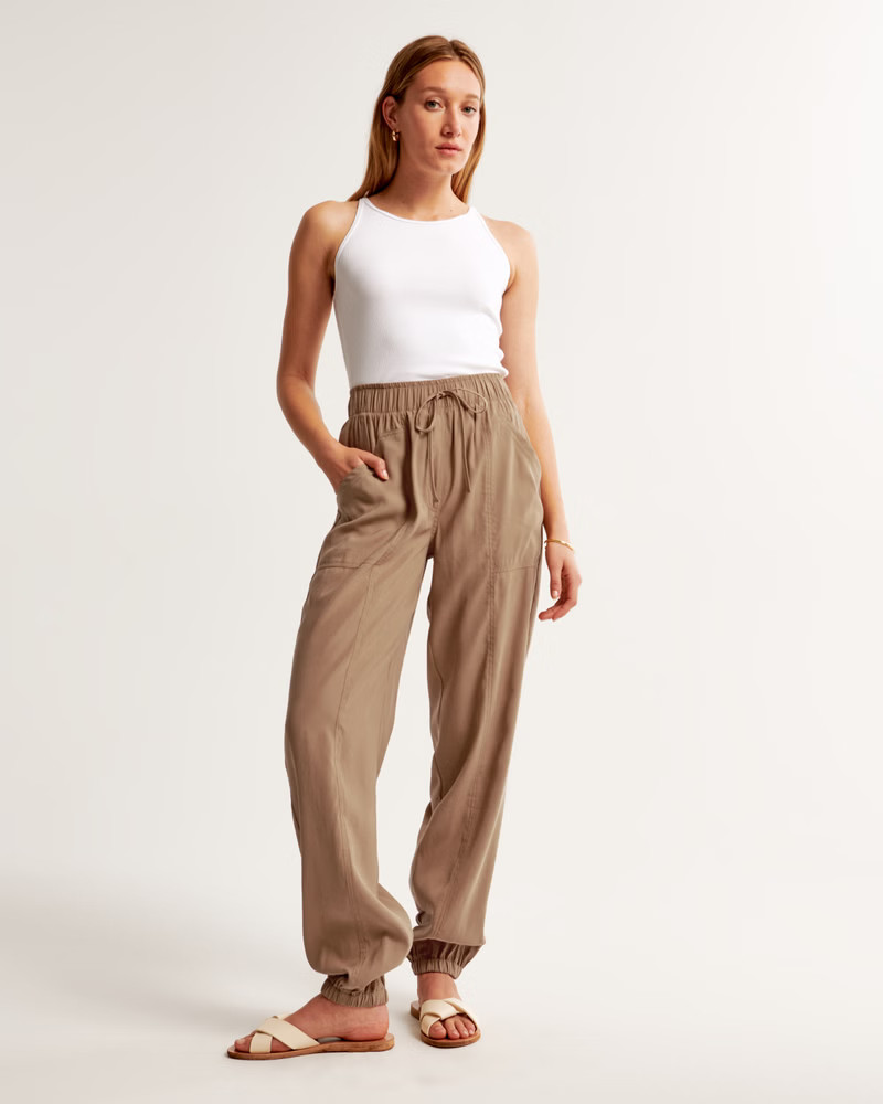 Women's Drapey Utility Jogger | Women's New Arrivals | Abercrombie.com | Abercrombie & Fitch (US)