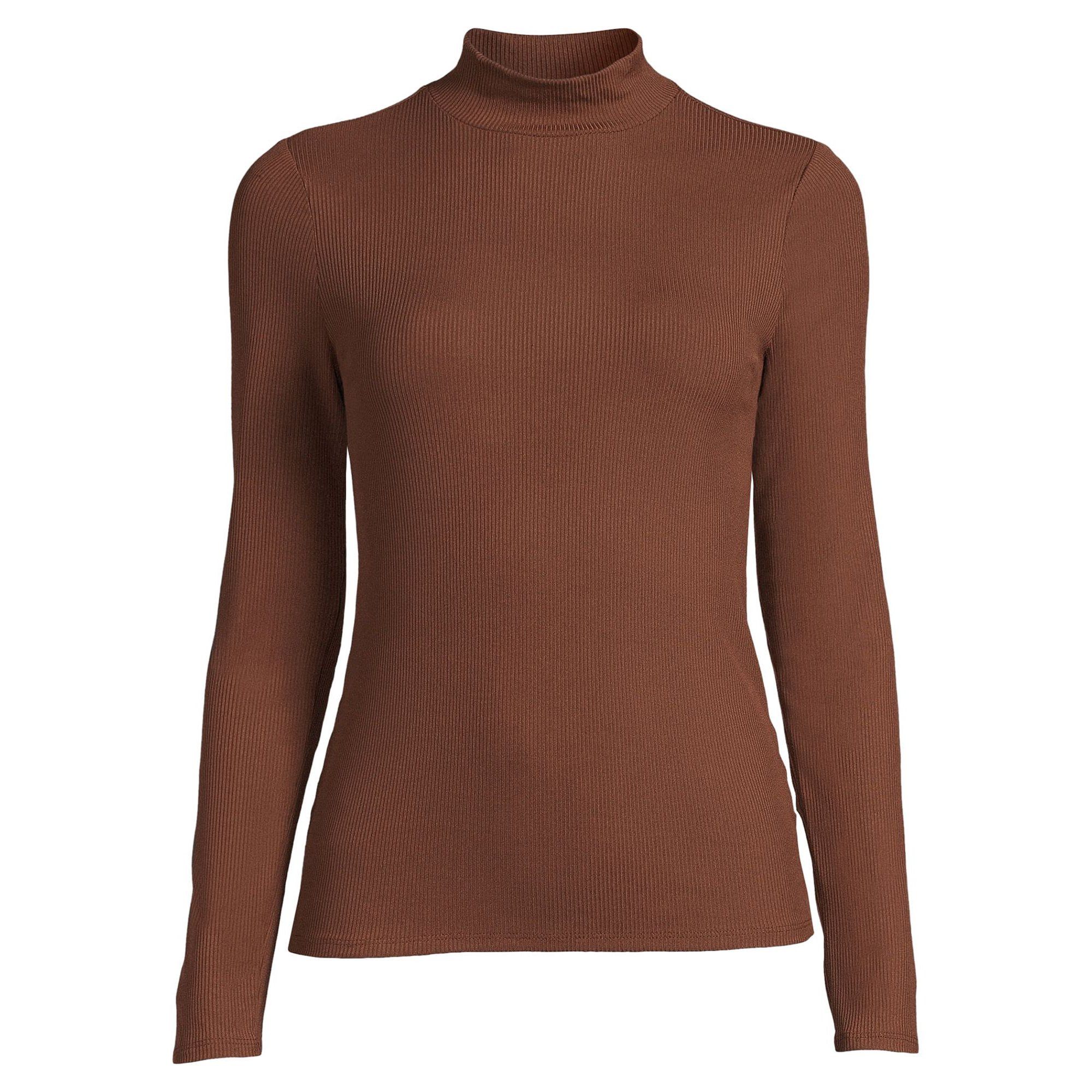 No Boundaries Women's Juniors Long Sleeve Mock Neck Top, Sizes XS-3XL - Walmart.com | Walmart (US)