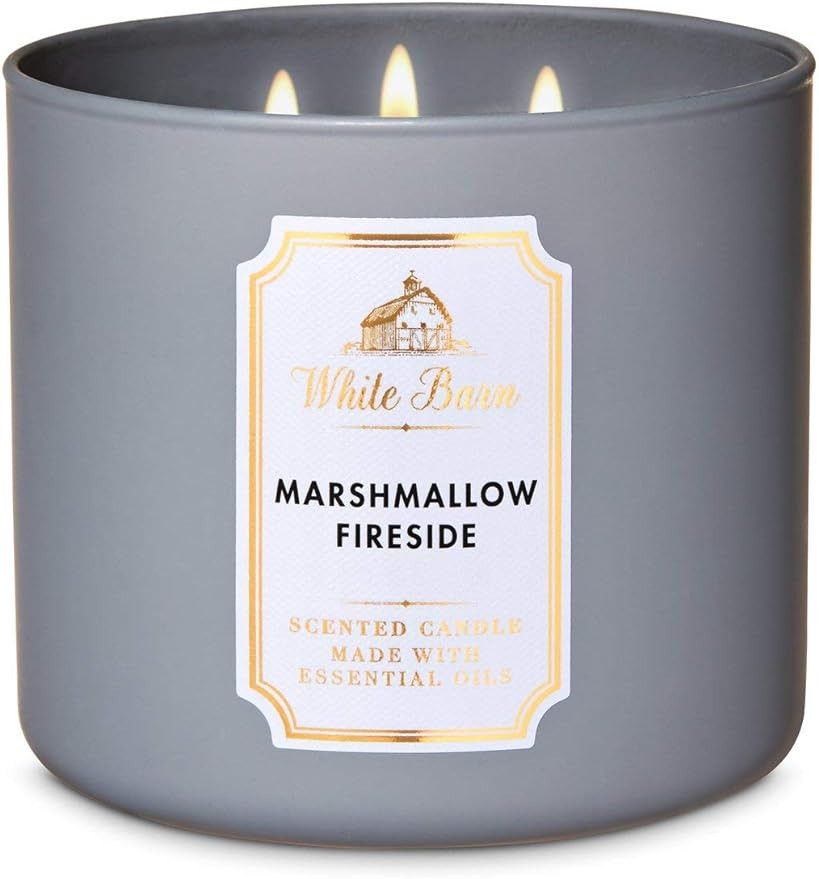 White Barn Marshmallow Fireside Candle ~ 3 Wick Jar from Bath and Body | Amazon (US)