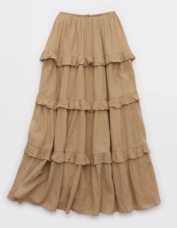 Aerie Ready To Ruffle Tiered Midaxi Skirt | Aerie