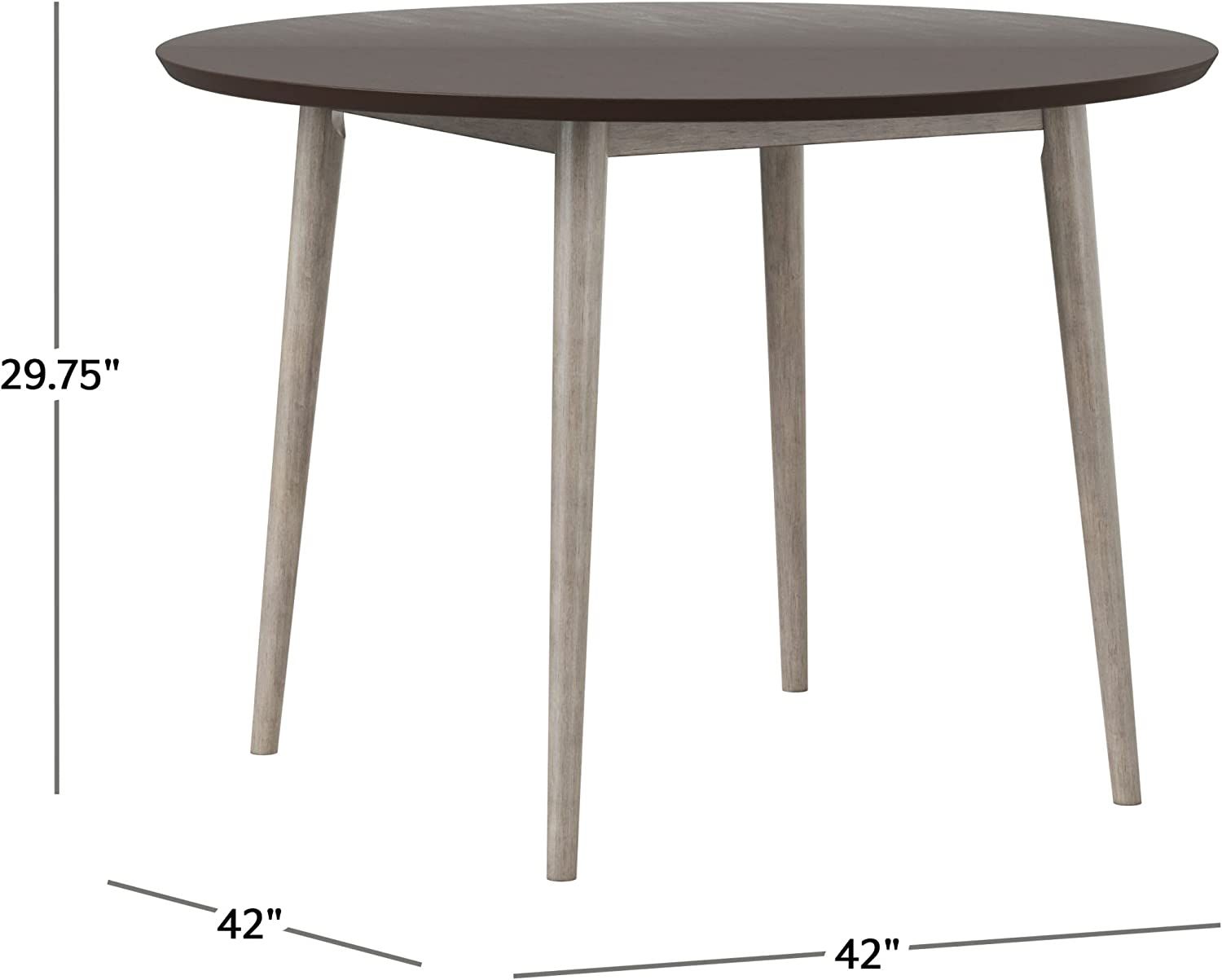 Hillsdale Furniture Hillsdale Mayson 42" Round Dining Table Gray | Amazon (US)