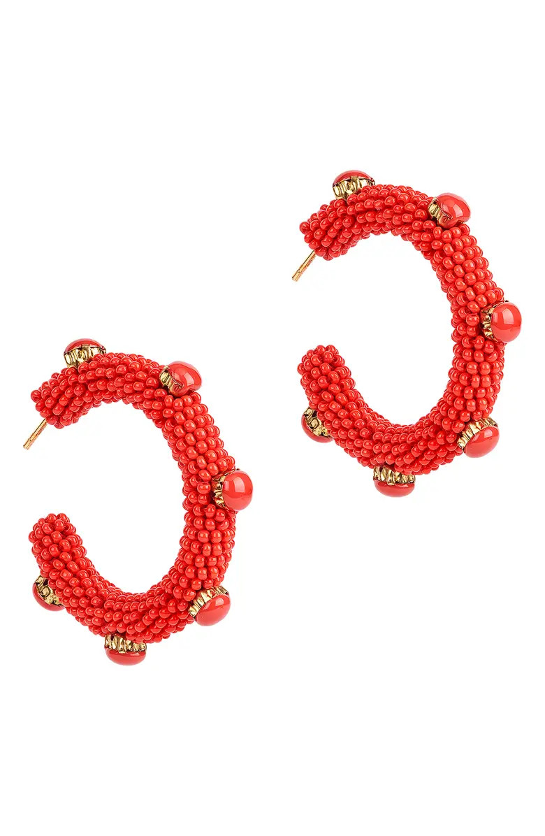 Hayes Beaded Hoop Earrings | Nordstrom