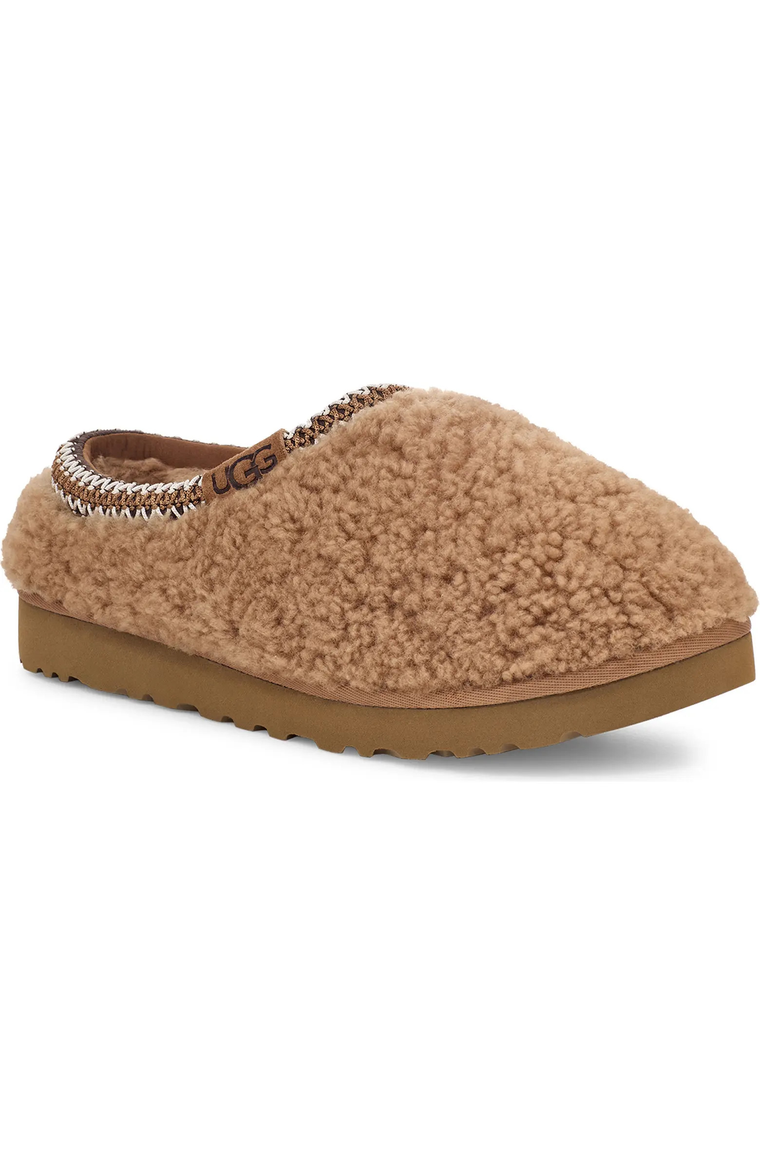UGG® Tasman Maxi Curly Genuine Shearling Slipper (Men) | Nordstrom | Nordstrom