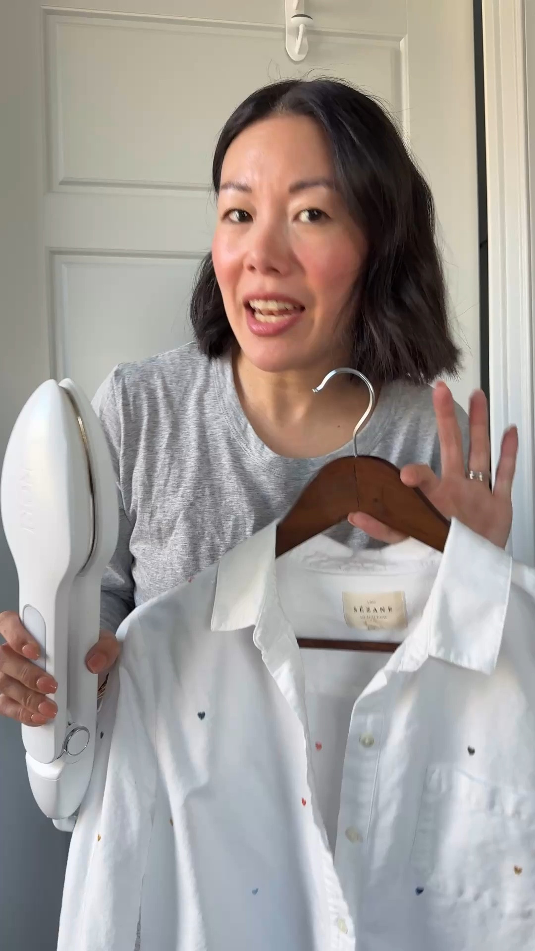 Love how easy the Nori steam iron makes smoothing out wrinkles so easy even without an ironing board. Perfect for travel  

#LTKmorningroutine #LTKTravel #LTKmomlife