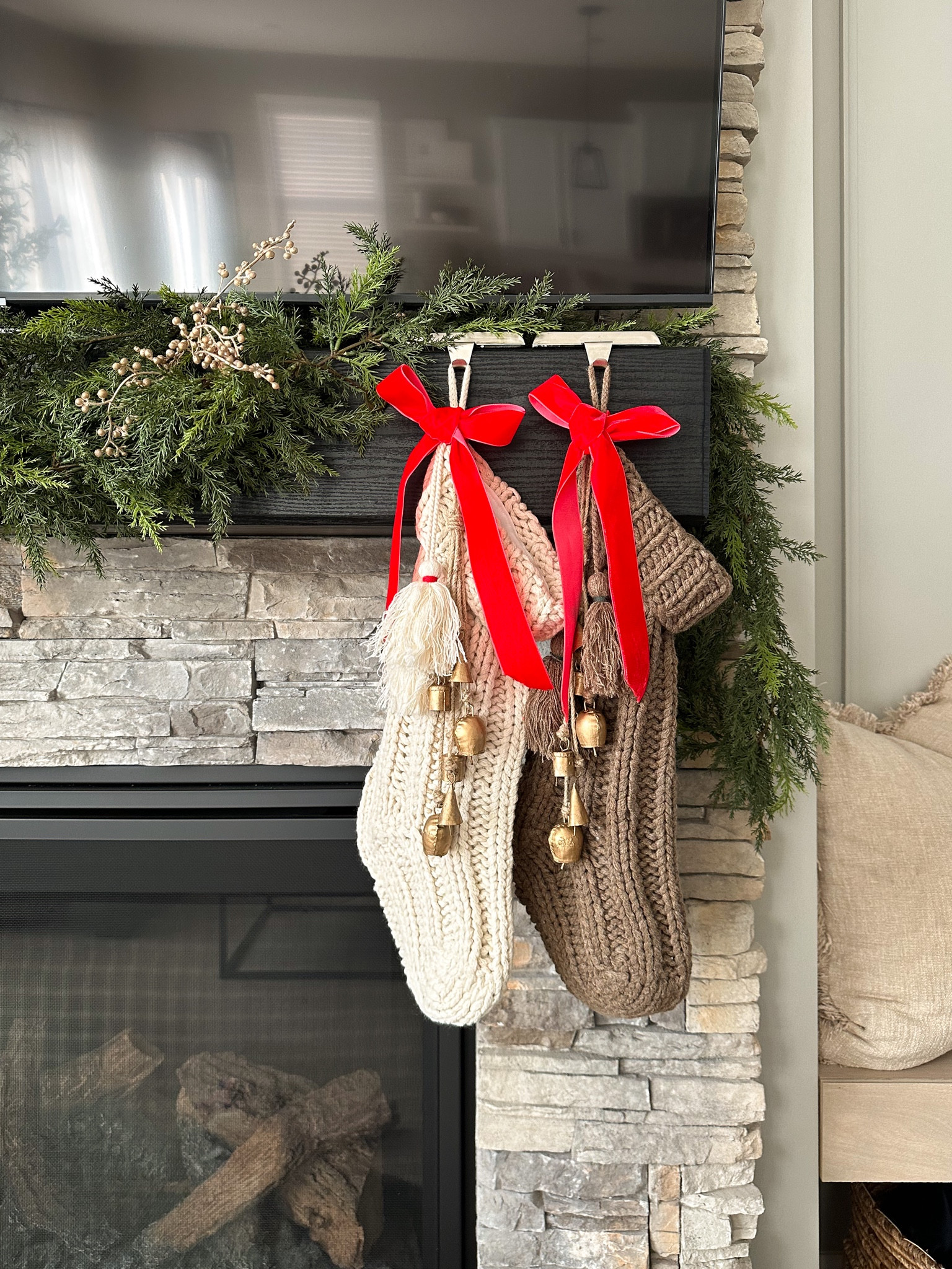Christmas stocking + mantle decor ❤️ 

#LTKHoliday #LTKSeasonal #LTKhome