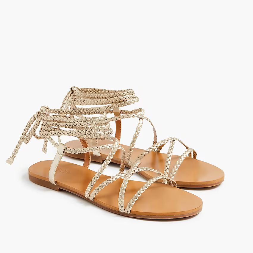 Braided lace-up sandals | J.Crew Factory