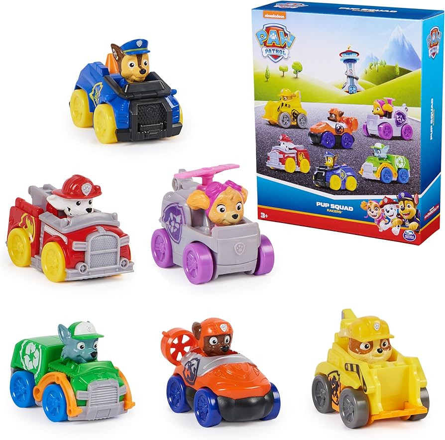 Paw Patrol: Pup Squad Racers, 6-Piece Vehicle Gift Set, Kids Toys for Boys & Girls Ages 3 and Up | Amazon (US)