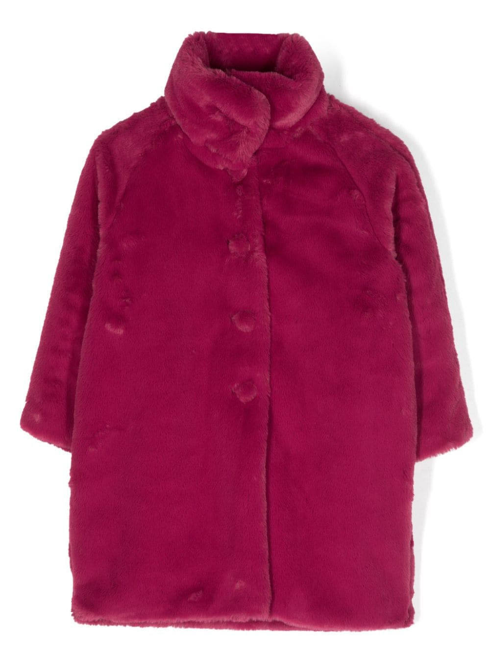 Il Gufo button-up faux fur coat - Pink | Farfetch Global